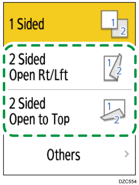 Operation panel screen illustration