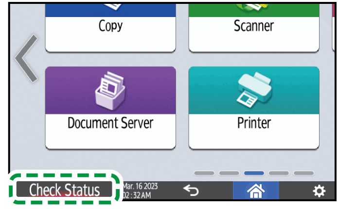 Operation panel screen illustration