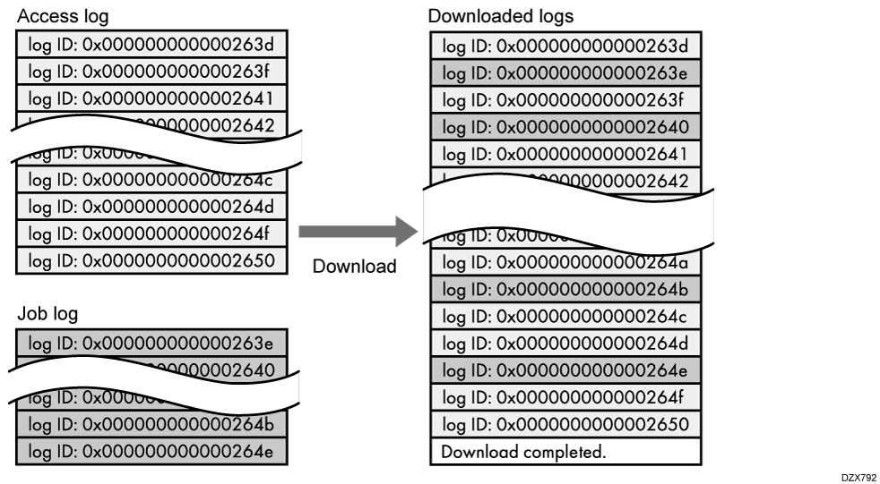Illustration of the downloaded log file
