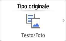 Illustrazione della schermata sul pannello di controllo