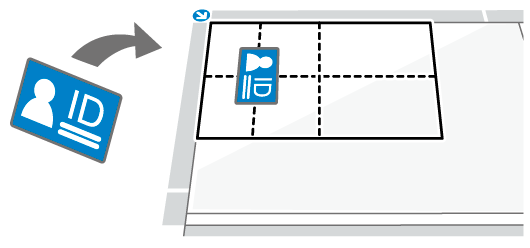 Illustrazione copia carta ID in orientamento orizzontale