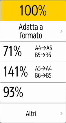 Illustrazione della schermata sul pannello di controllo
