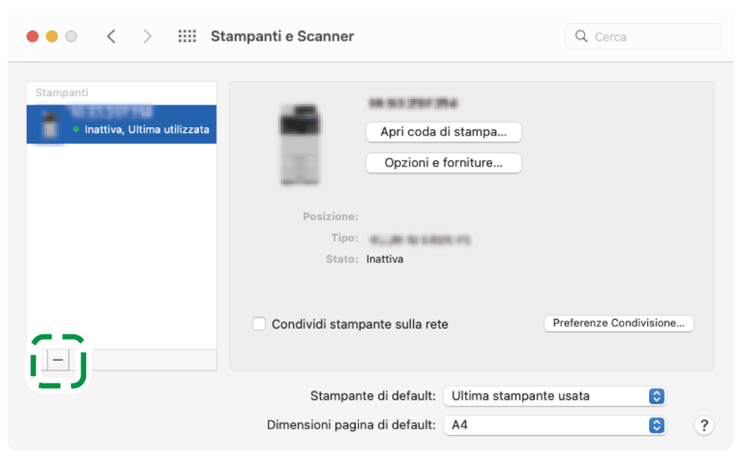 Illustrazione della schermata del driver