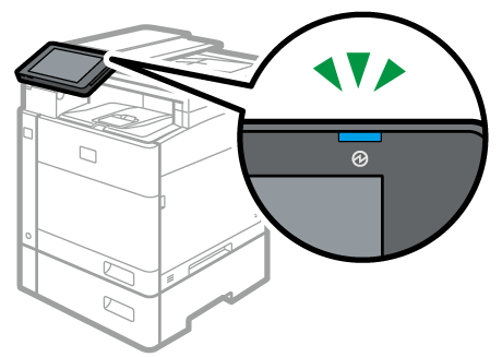 Illustrazione dell'indicatore di alimentazione