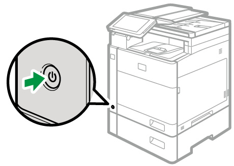 Illustrazione dell'interruttore di alimentazione principale