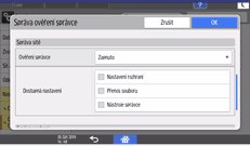 Ilustrace ovládacího panelu