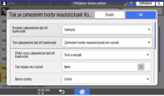 Ilustrace ovládacího panelu