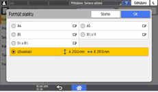 Ilustrace ovládacího panelu