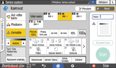 Ilustrace ovládacího panelu