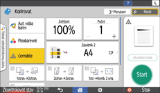 Ilustrace ovládacího panelu