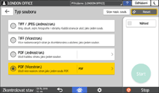 Ilustrace ovládacího panelu