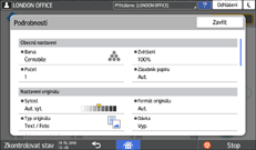Ilustrace ovládacího panelu