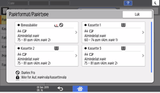 Operation panel screen illustration