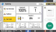 Operation panel screen illustration