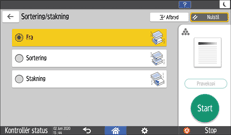 Operation panel screen illustration