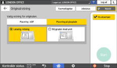 Operation panel screen illustration