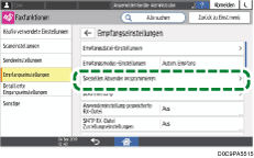 Abbildung Bedienfeld-Display