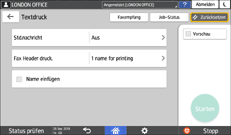 Abbildung Bedienfeld-Display