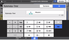 Abbildung Bedienfeld-Display