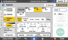 Abbildung Bedienfeld-Display