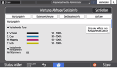 Abbildung Bedienfeld-Display