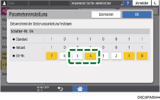 Abbildung Bedienfeld-Display