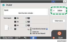 Abbildung Bedienfeld-Display