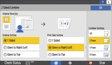 Operation panel screen illustration