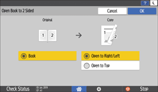 Operation panel screen illustration