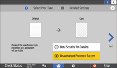 Operation panel screen illustration