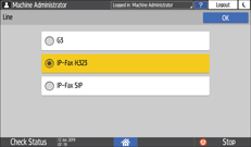 Operation panel screen illustration