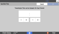 Operation panel screen illustration