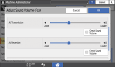 Operation panel screen illustration