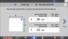 Operation panel screen illustration