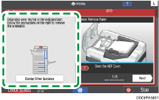 Operation panel screen illustration