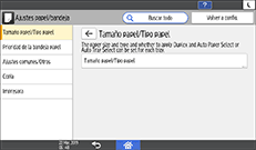 Ilustración de la pantalla del panel de mandos