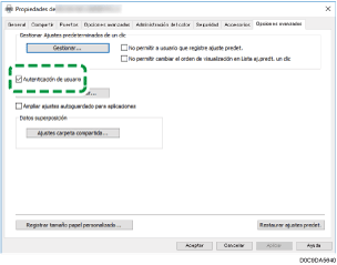 Ilustración de la pantalla del driver