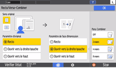 Illustration de l'écran du panneau de commande