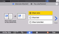 Illustration de l'écran du panneau de commande