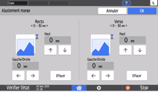 Illustration de l'écran du panneau de commande