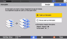 Illustration de l'écran du panneau de commande