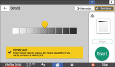 Illustration de l'écran du panneau de commande