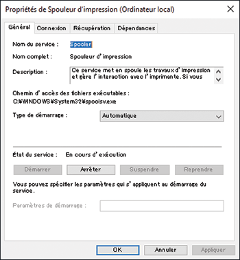 Illustration de l'écran Pilote