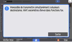 Illustration de l'écran du panneau de commande