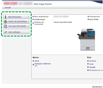 Illustration de la page du navigateur Web