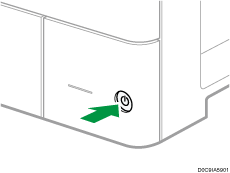 Illustration de l'interrupteur d'alimentation principale.