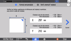Illustration de l'écran du panneau de commande