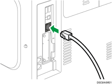 Illustration de la connexion du câble Ethernet