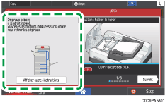Illustration de l'écran du panneau de commande