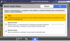 A kezelőpanel ismertetése